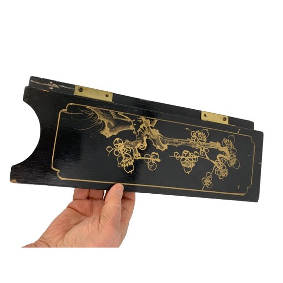 VTG Mini Two Panel Japanese Relief Art Screens Byobu Geishas Decor 6768 - Picture 6 of 16